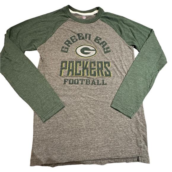 NFL Green Bay Packers Boys/Youth Large Baseball Style Shirt in Green and Gray - Picture 1 of 7